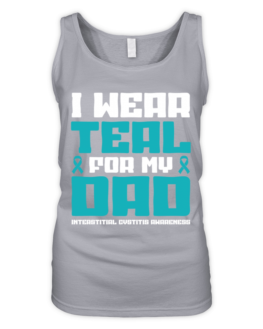 I Wear Teal For My Dad Interstitial Cystitis Organic Women's Tank Top