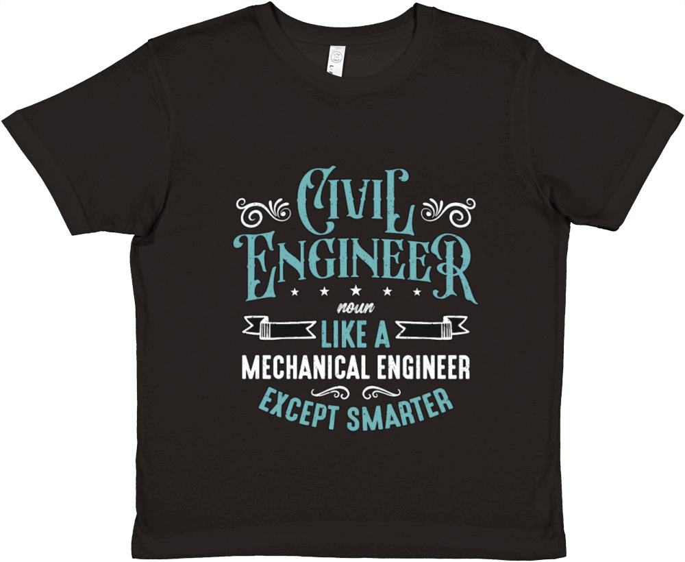 Civil Engineer Noun Like A Mechanical Construction Premium Kids Crewneck T-shirt