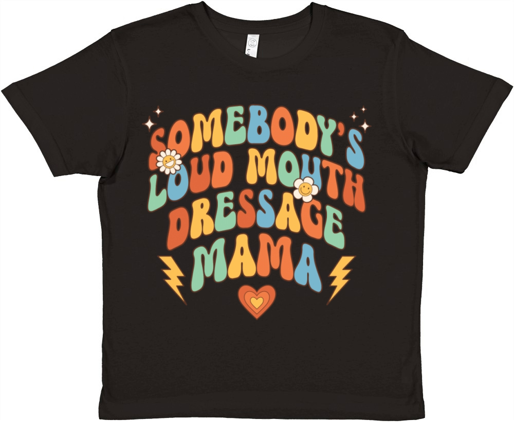 Retro Dressage Mama Mothers Day Premium Kids Crewneck T-shirt