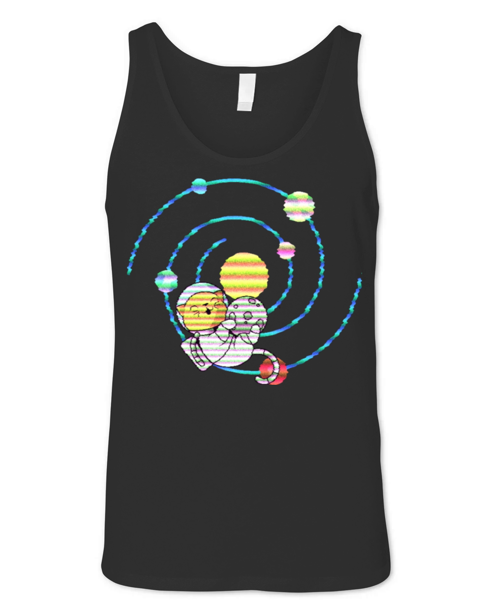Cat on Orbit Vintage Unisex Jersey Tank