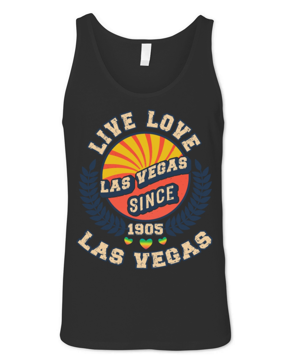 Funy Retro Vintage Las Vegas 1905 graphic design Unisex Jersey Tank