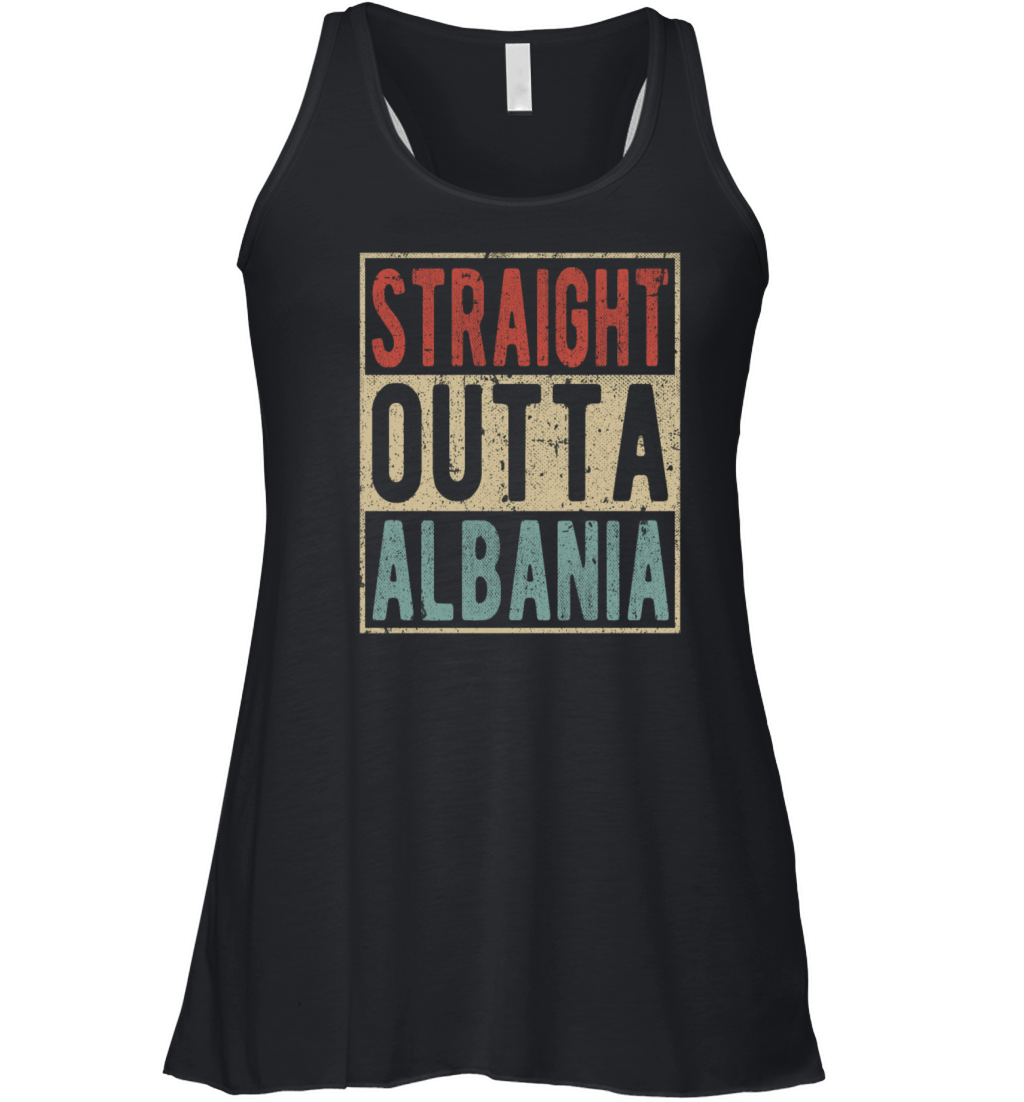 Straight outta Albania Women's Flowy Tank Top