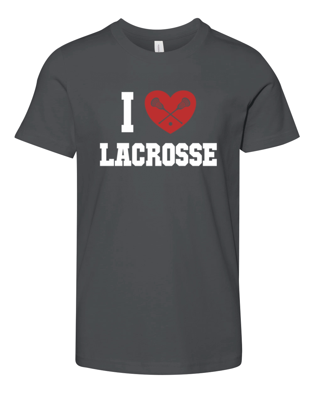I love Lacrosse Fan Mom Goalie Lax Legend Lacrosse Youth Unisex Jersey Tee