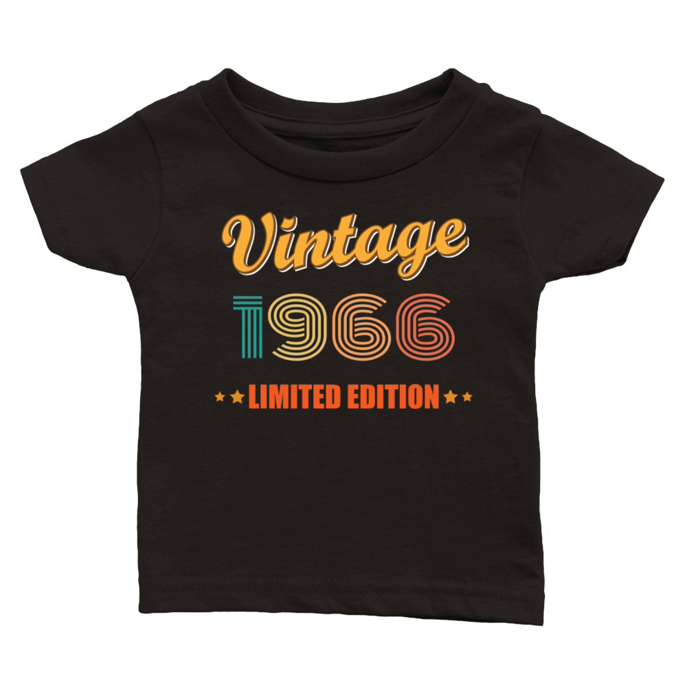 Vintage 1966 Limited Edition Birthday Idea Classic Baby Crewneck T-shirt