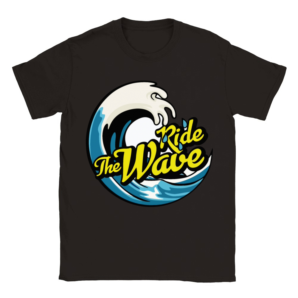 Ride the wave Beach Tropical Hello Summer Classic Kids Crewneck T-shirt
