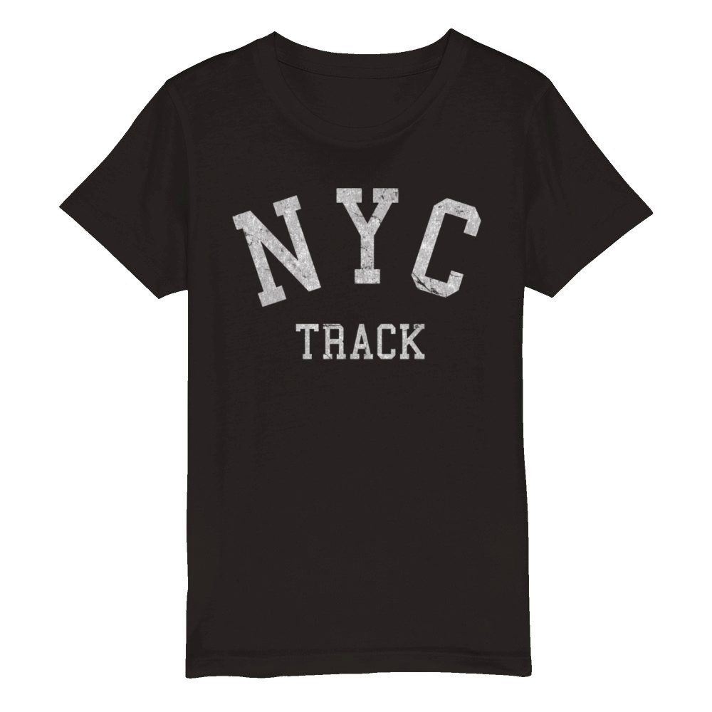 Nyc Track Vintage Organic Kids Crewneck T-shirt