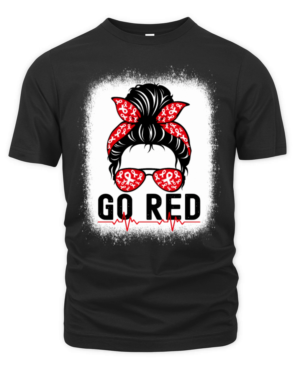 Go Red American He Health Month Awareness In Organic Unisex T-shirt