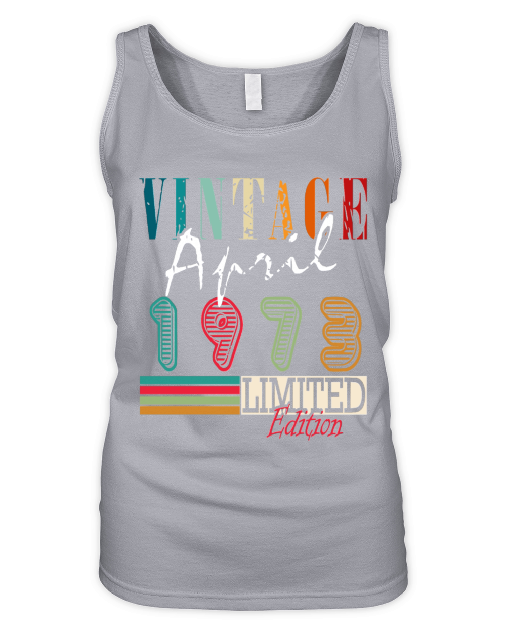 April 1973 vintage retro birthday Organic Women's Tank Top