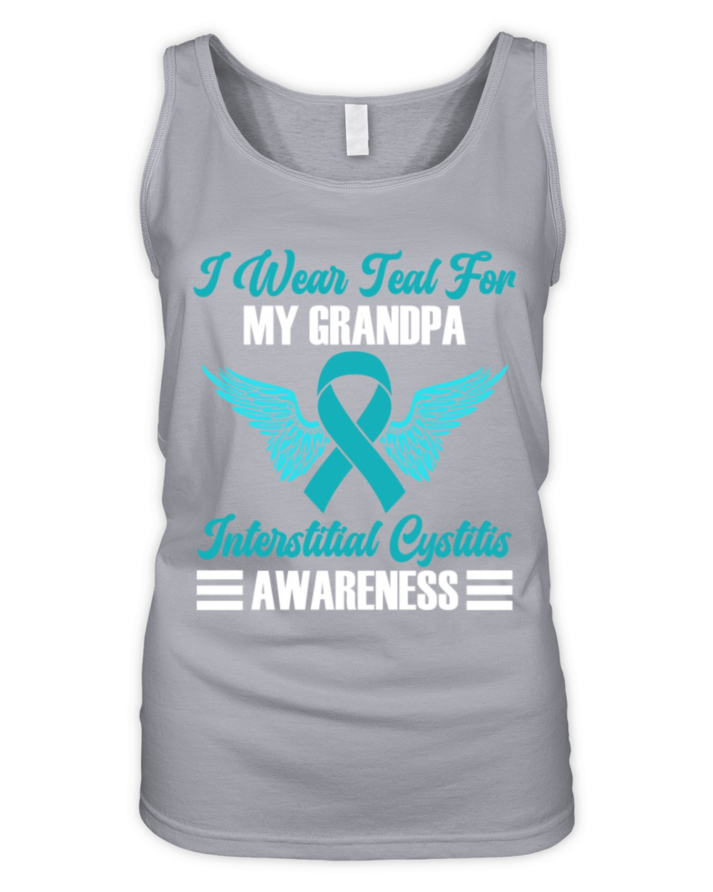 I Wear Teal For My Grandpa Interstitial Cystitis Organic Women's Tank Top