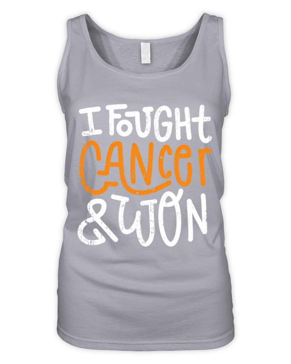 Ney Cancer Fought Orange Ribbon Cancer Survivor Organic Women's Tank Top