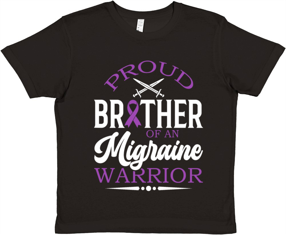 Proud Brother Of An Migrane Warrior Awareness Premium Kids Crewneck T-shirt