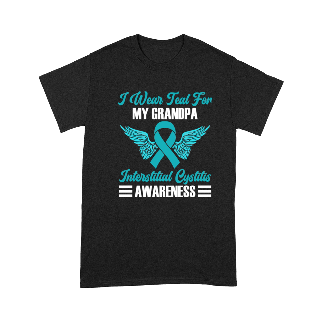 I Wear Teal For My Grandpa Interstitial Cystitis Premium T-shirt