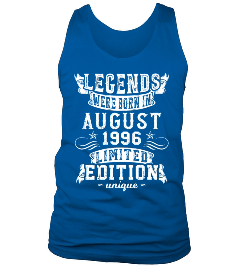 Birthday August 1996 Year Limited Edition Vintage Tank Top Unisex