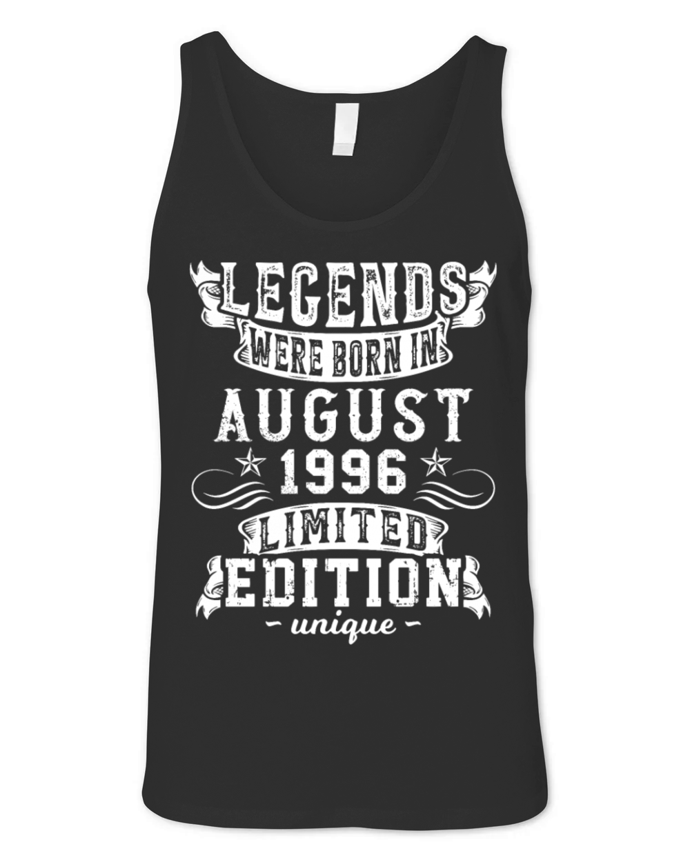Birthday August 1996 Year Limited Edition Vintage Unisex Jersey Tank