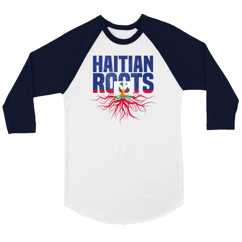 Haitian Roots Unisex ¾ sleeve Raglan T-shirt