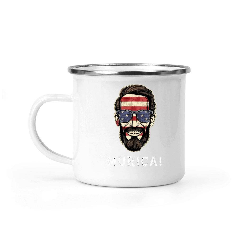 Funny Patriotic USA Abe Abraham Lincoln Murica Camping Mug