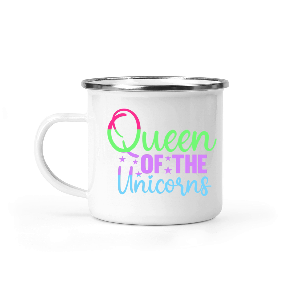 Queen of the Unicorns Camping Mug