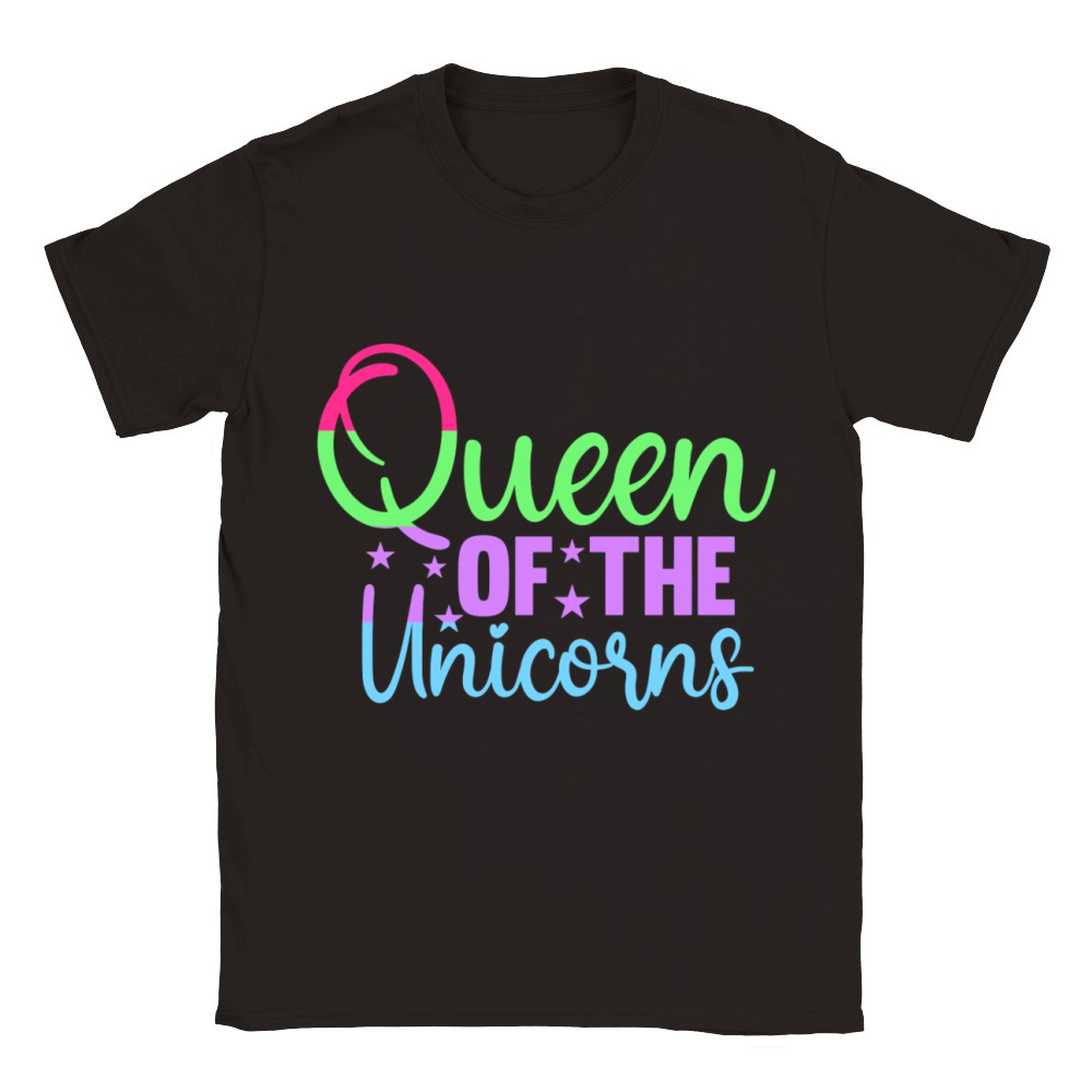 Queen of the Unicorns Classic Kids Crewneck T-shirt