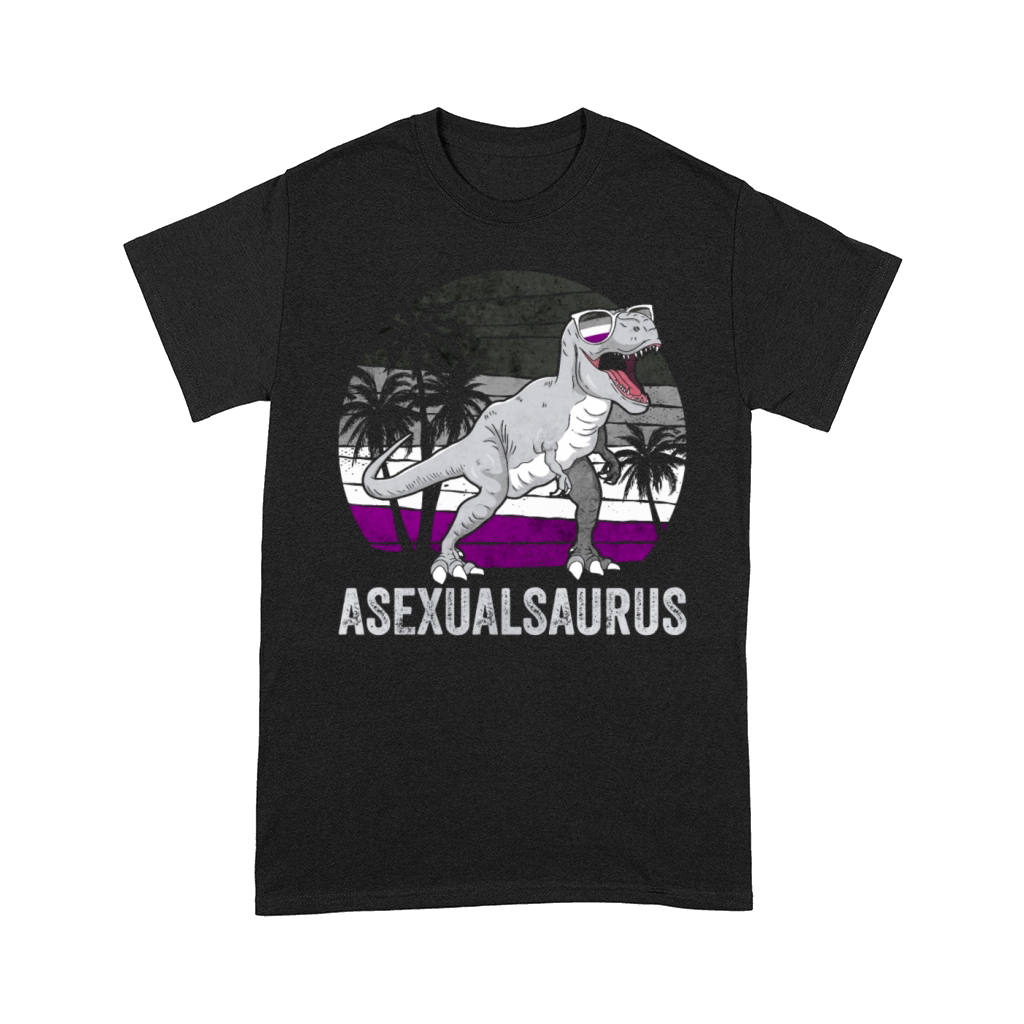 Asexual Pride Ace Flag Dinosaur Trex LGBTQ Comfort T-shirt