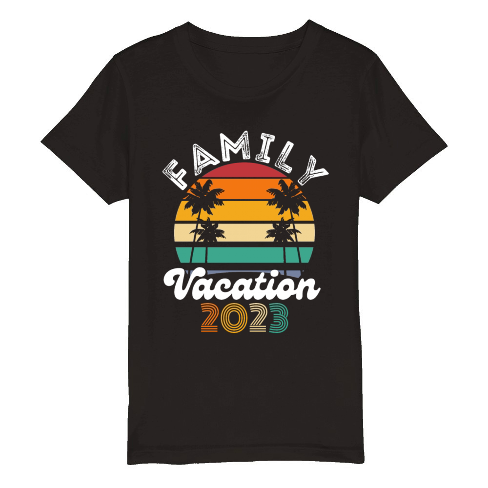 Family Vacation 2023 Beach Matching Summer 2023 Organic Kids Crewneck T-shirt