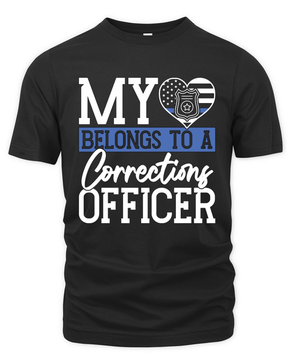 Corrections Officer My Heart Belongs To Officers Organic Unisex T-shirt