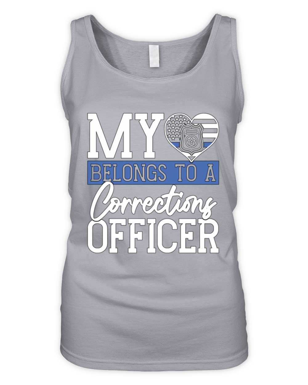 Corrections Officer My Heart Belongs To Officers Organic Women's Tank Top
