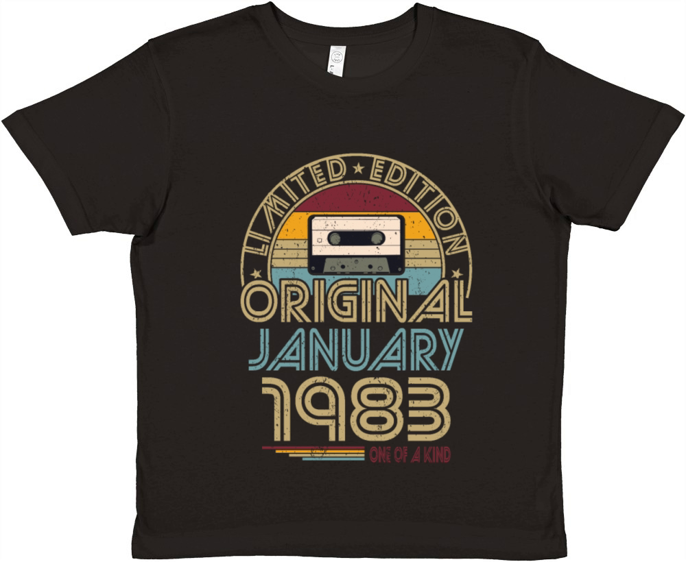 40th birthday january 1983 original 1983 Premium Kids Crewneck T-shirt