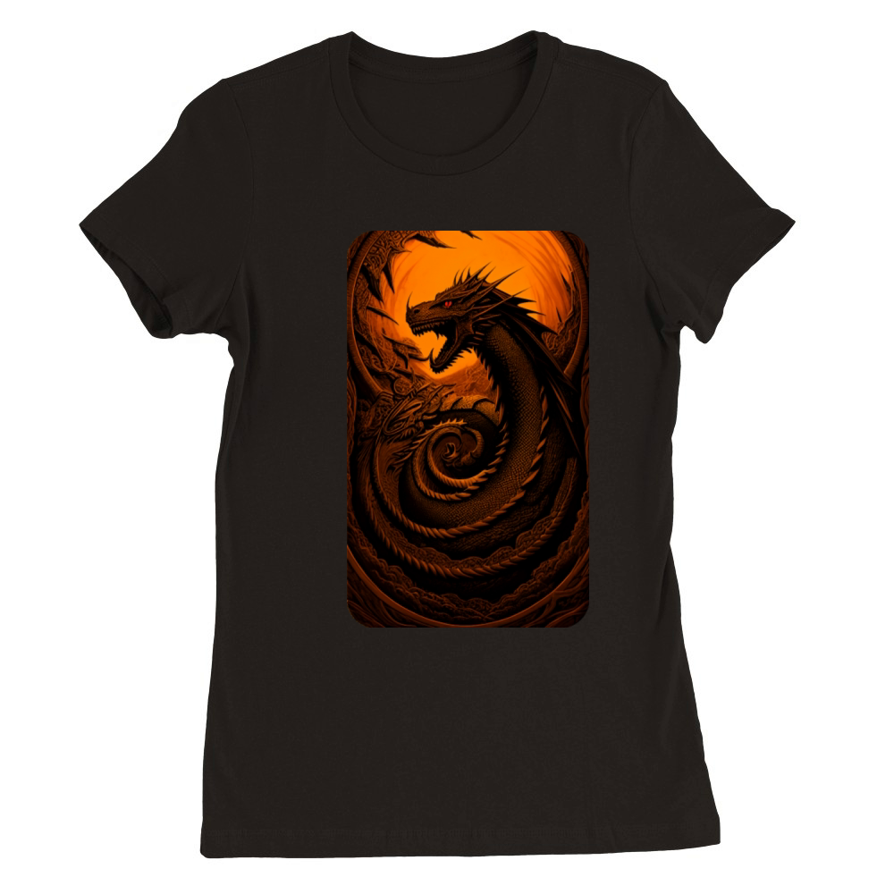 Sun Breather Vintage Art by Dreamscape Shirts Premium Womens Crewneck T-shirt