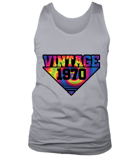Vintage 1970 Tie Dye Splash Color Triangle Tank Top Unisex