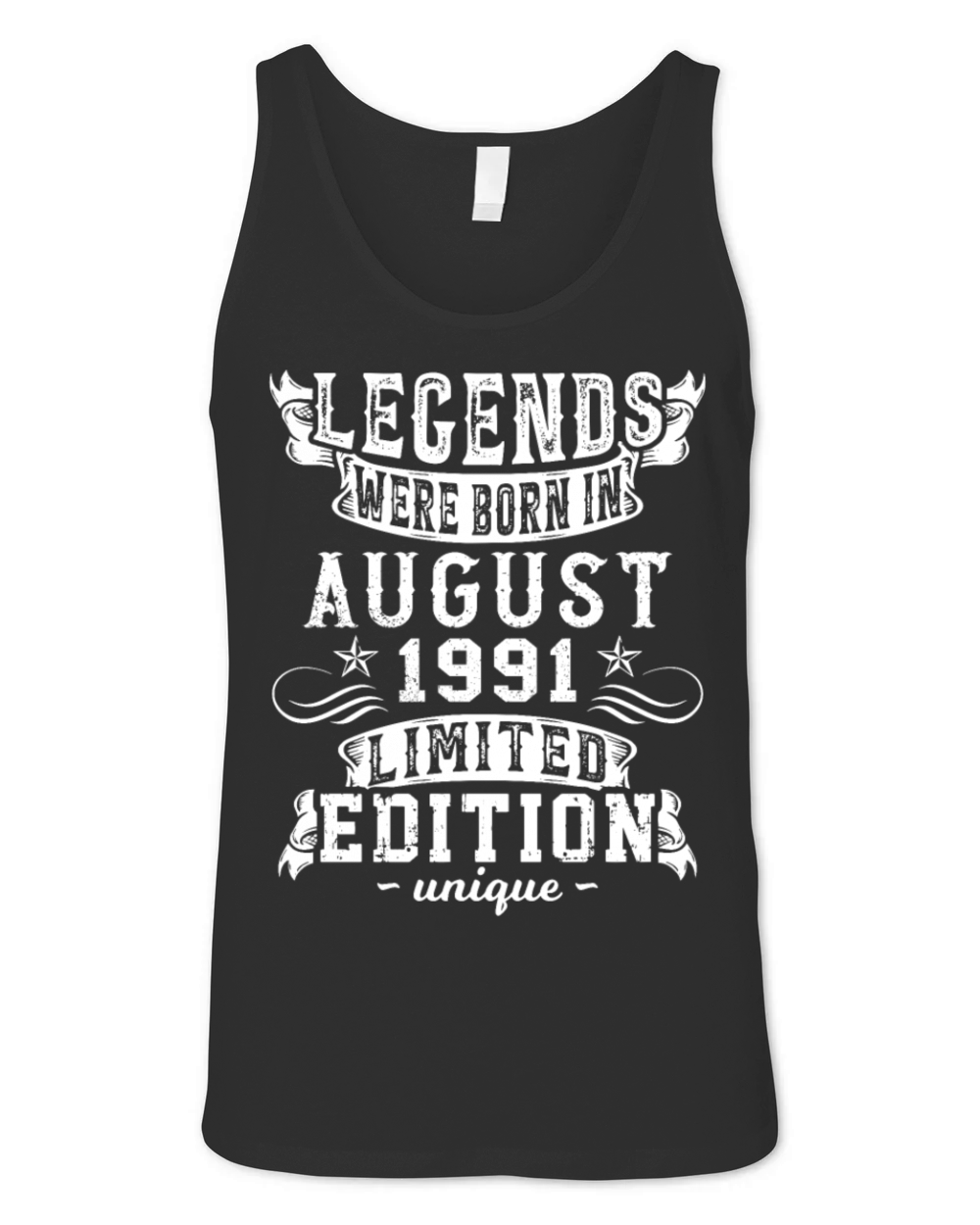 Birthday August 1991 Year Limited Edition Vintage Unisex Jersey Tank