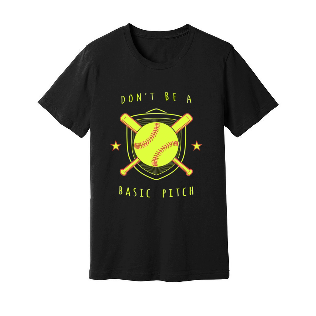 Baseball Dont Be A Basic Pitch Unisex Jersey Tee