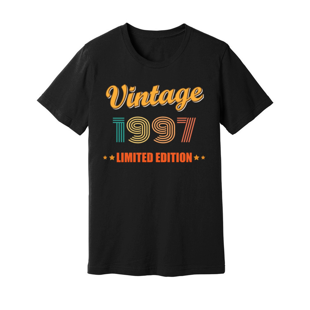 Vintage 1997 Limited Edition Birthday Idea Unisex Jersey Tee