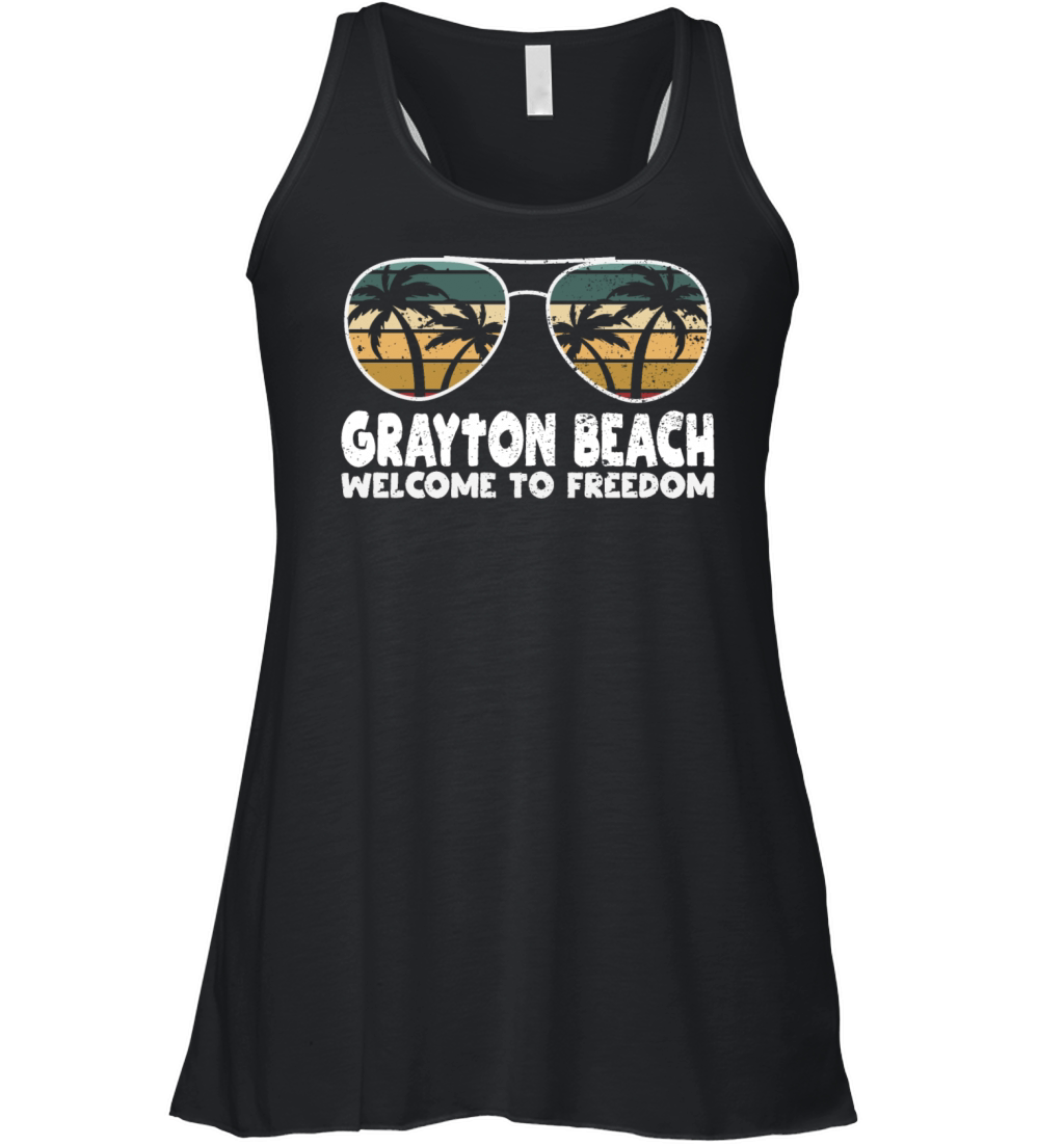 Grayton Beach Welcome to Freedom Vacation Sayings Women's Flowy Tank Top