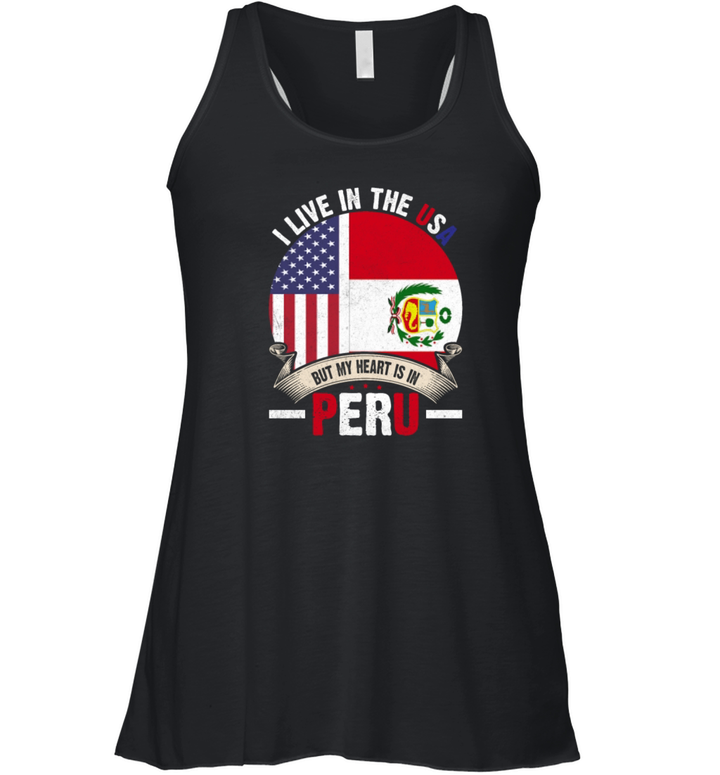 Peruvian American Flag Patriot Roots Women's Flowy Tank Top