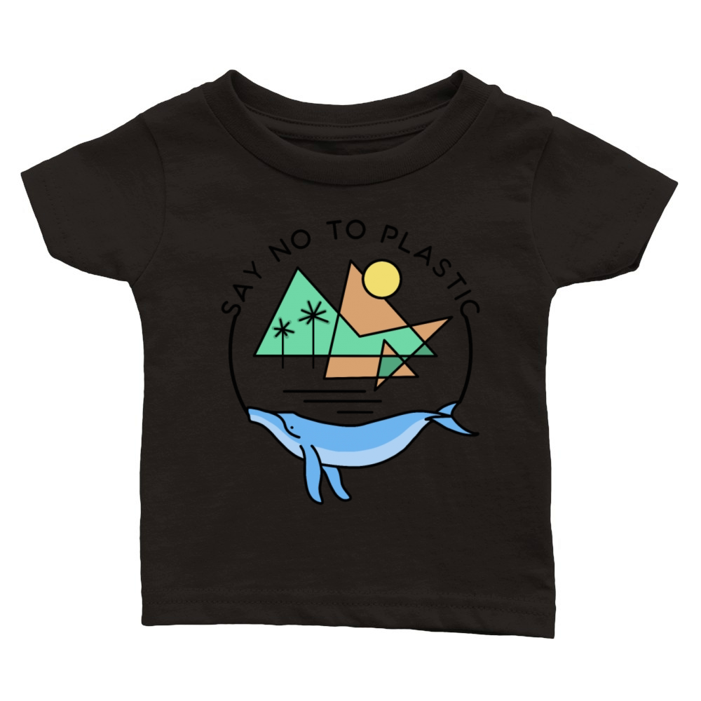 SAY NO TO PLASTIC OCEAN Classic Baby Crewneck T-shirt