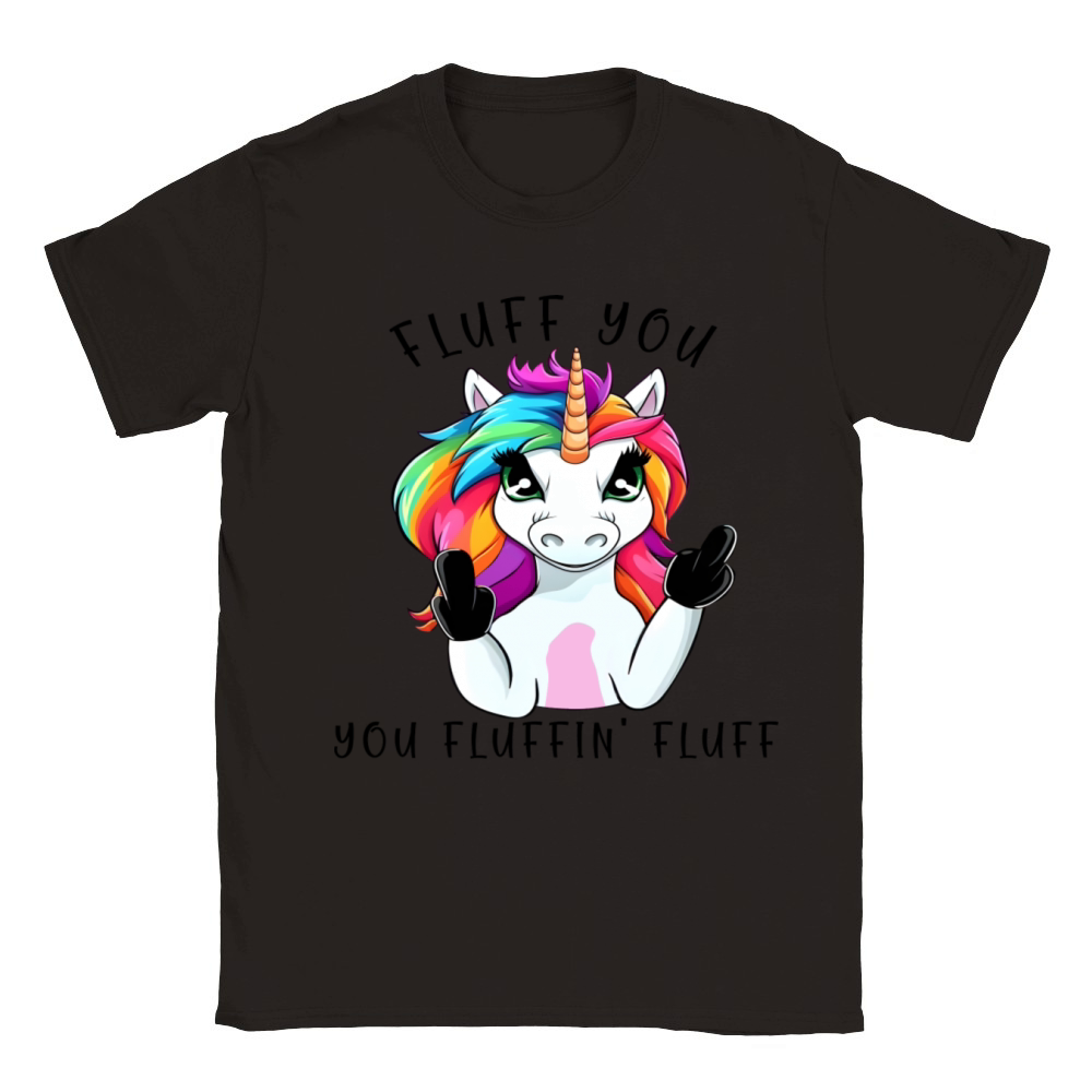 Fluff you you Fluffin Fluff Unicorn Classic Kids Crewneck T-shirt