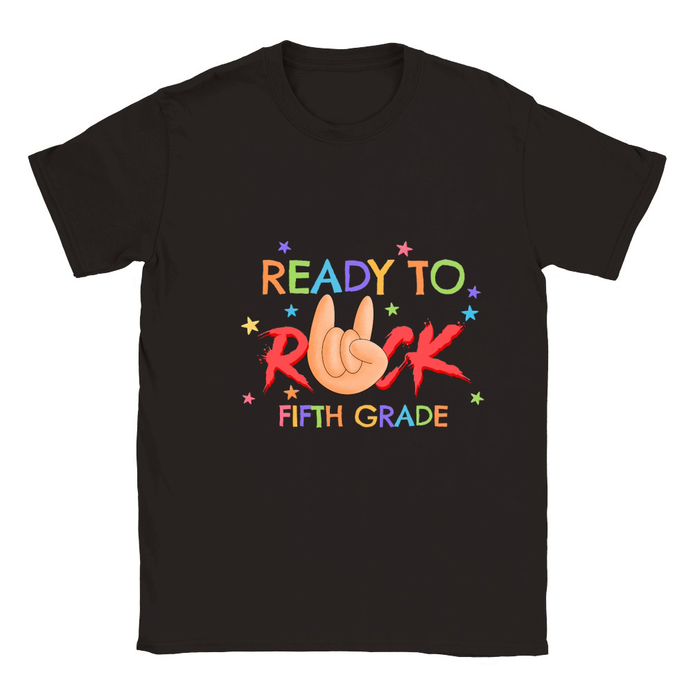 Im ready to rock fifth grade Classic Kids Crewneck T-shirt