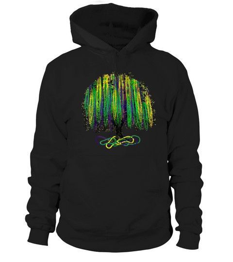 Mardi Gras Tree Beads New Orleans 2023 Watercolorp Hoodie Unisex
