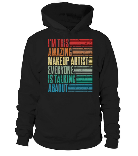 Vintage Makeup Artist Profession Gift Retro Hoodie Unisex