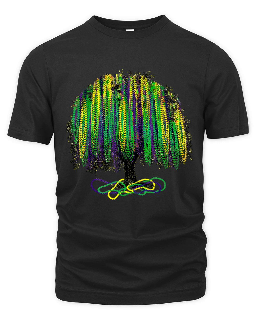Mardi Gras Tree Beads New Orleans 2023 Watercolorp Organic Unisex T-shirt