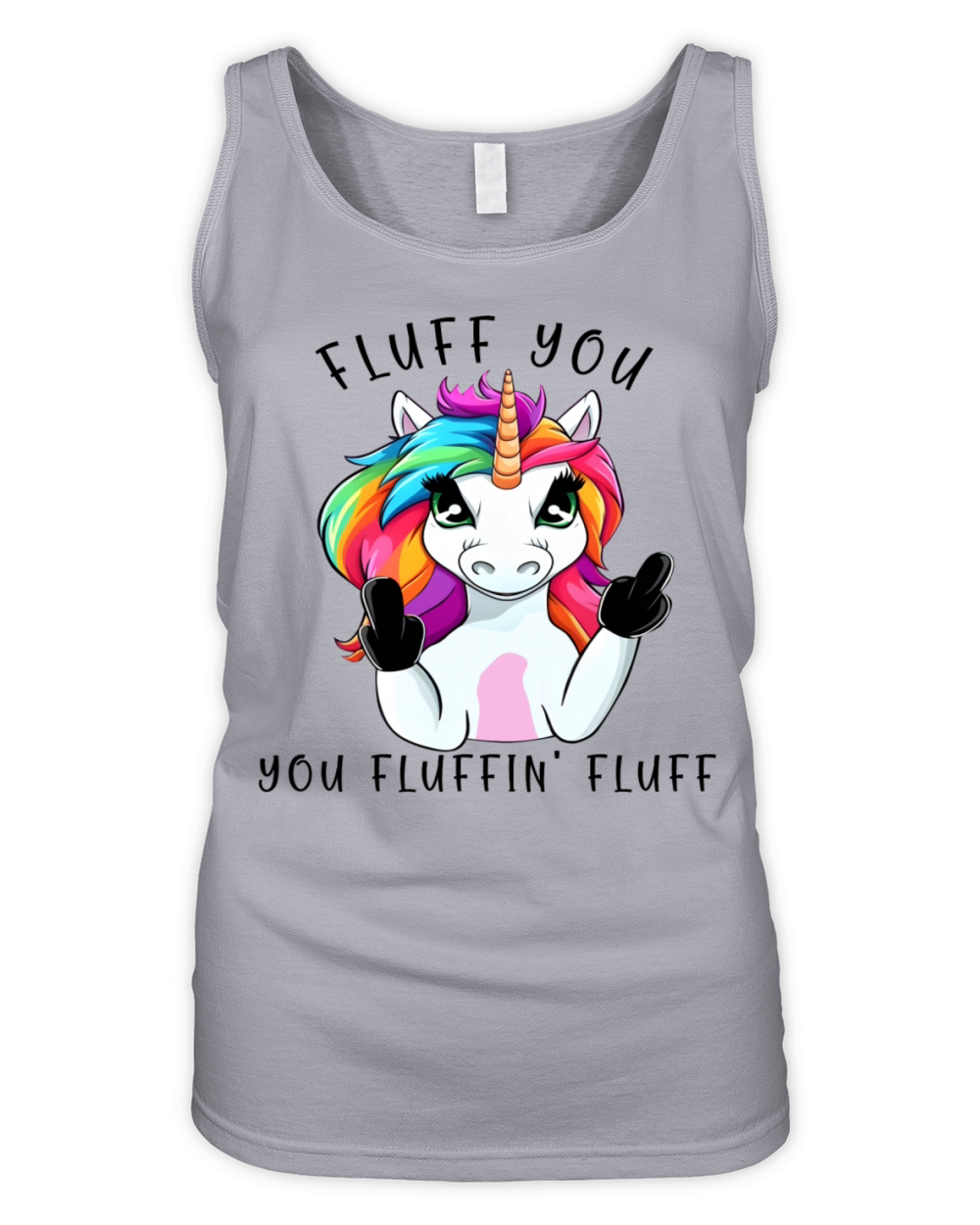 Fluff you you Fluffin Fluff Unicorn Organic Women's Tank Top