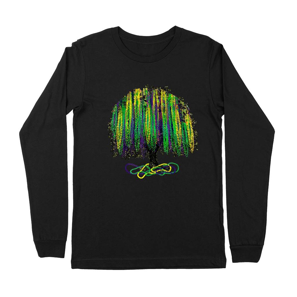 Mardi Gras Tree Beads New Orleans 2023 Watercolorp Premium Long Sleeve