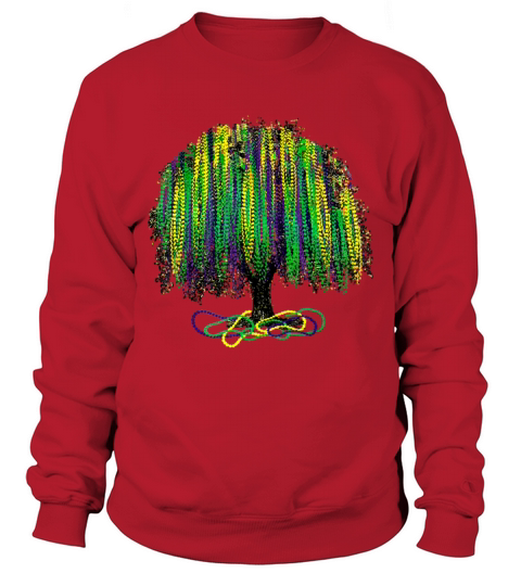 Mardi Gras Tree Beads New Orleans 2023 Watercolorp Sweatshirt Unisex