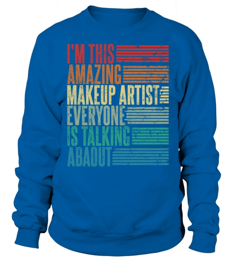 Vintage Makeup Artist Profession Gift Retro Sweatshirt Unisex
