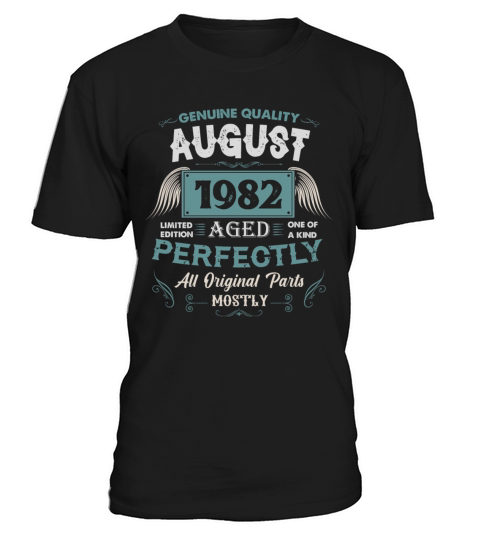 August 1982 Vintage Birthday Present T-Shirt Unisex