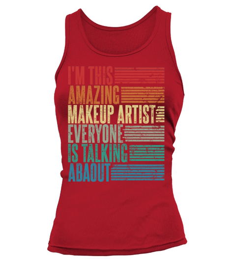 Vintage Makeup Artist Profession Gift Retro Tank top Woman