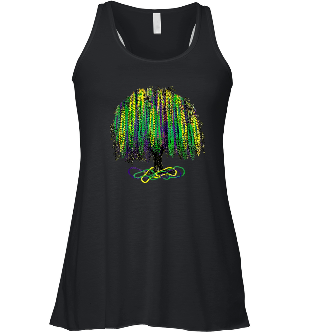 Mardi Gras Tree Beads New Orleans 2023 Watercolorp Women's Flowy Tank Top
