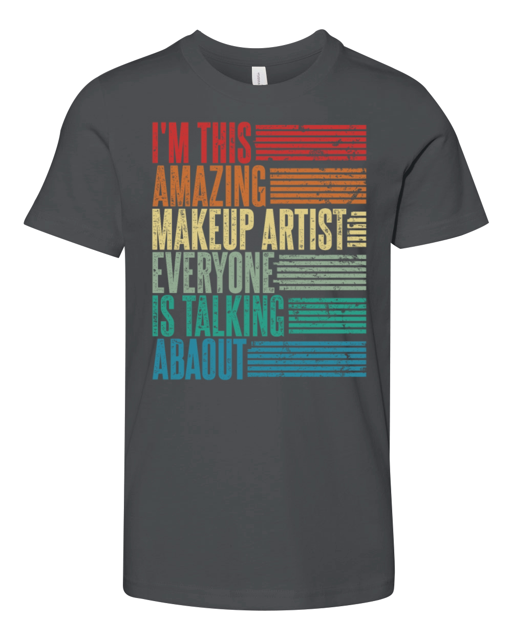 Vintage Makeup Artist Profession Gift Retro Youth Unisex Jersey Tee