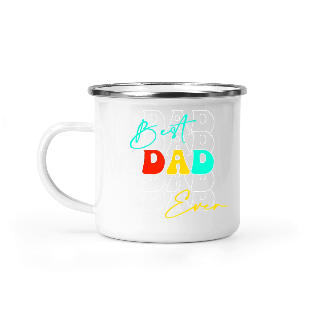Best Dad Ever Groovy FatherS Day Husband Sons Camping Mug