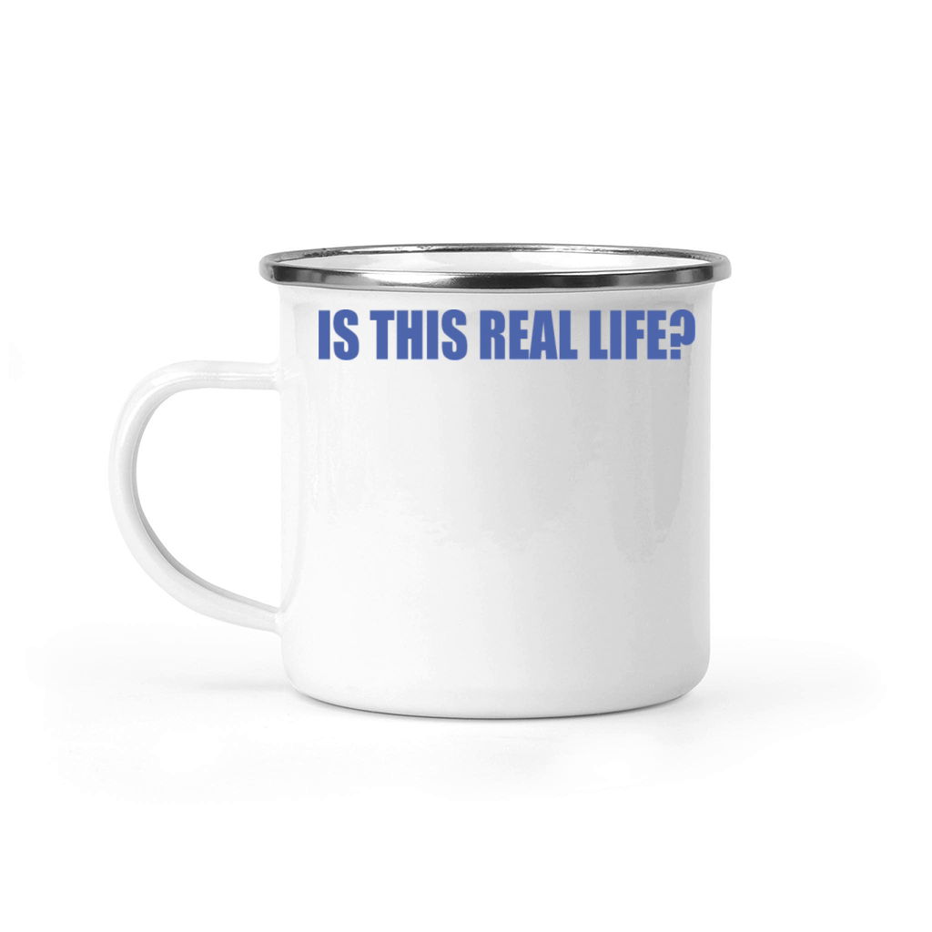 Is This Real Life Gamer Ironic Quote Design Camping Mug